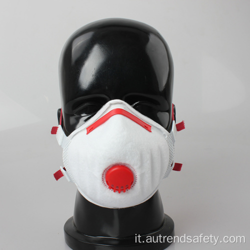 Maschera respiratoria anti-polvere industriale a forma di tazza con certificato FFP3 con valvola di espirazione